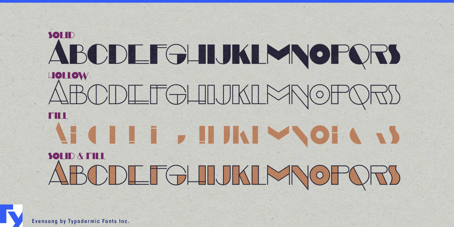 Evensong Font Poster #1