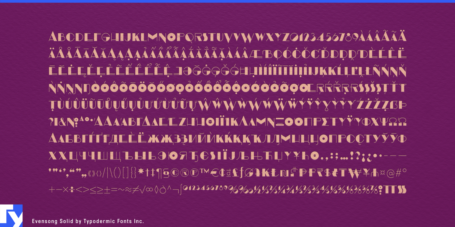 Evensong Font Poster #1