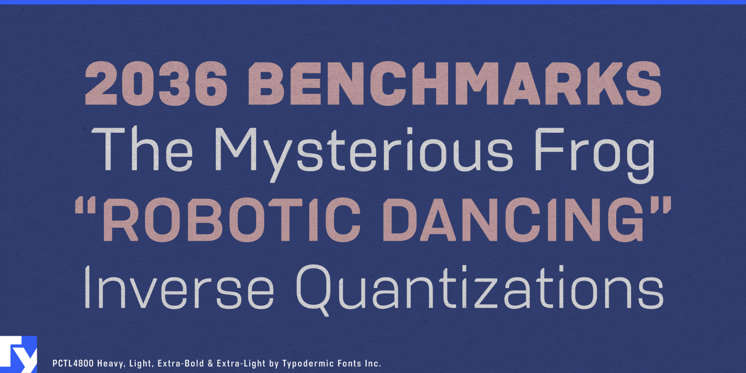 PCTL4800 Font Poster #1