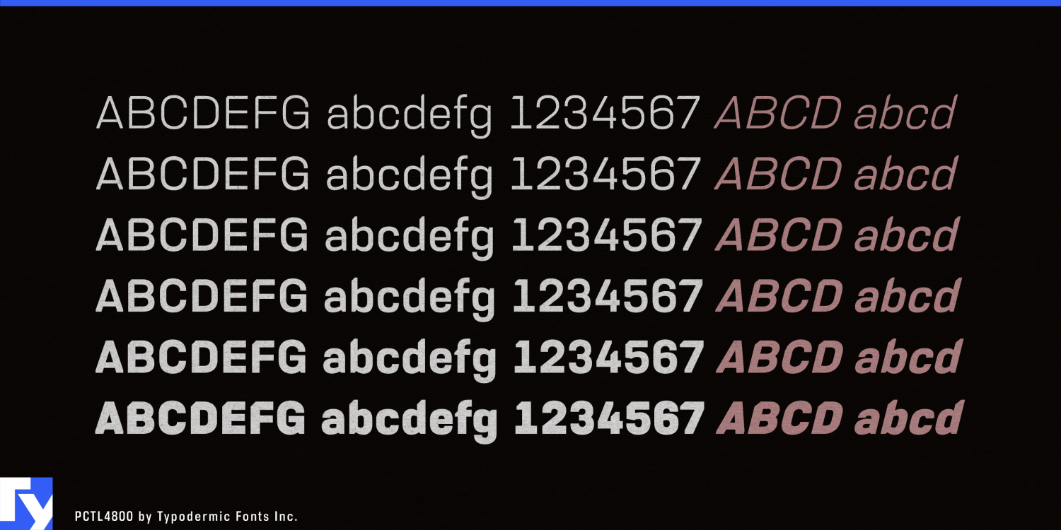 PCTL4800 Font Poster #1