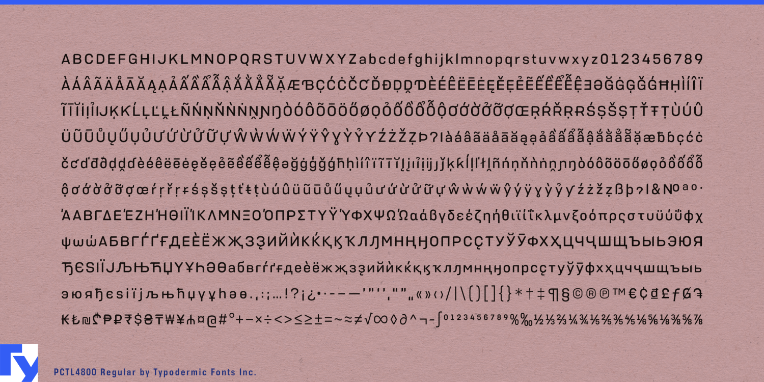 PCTL4800 Font Poster #1