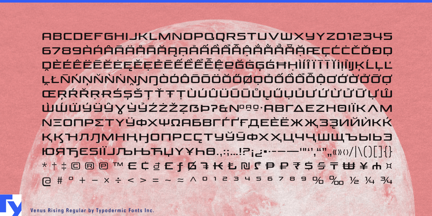 Venus Rising Font Poster #1