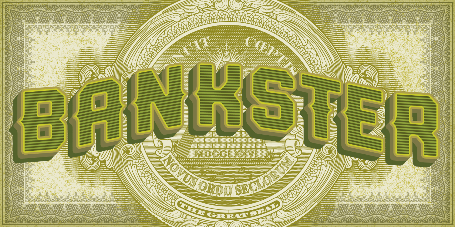 Bankster Font Family Poster