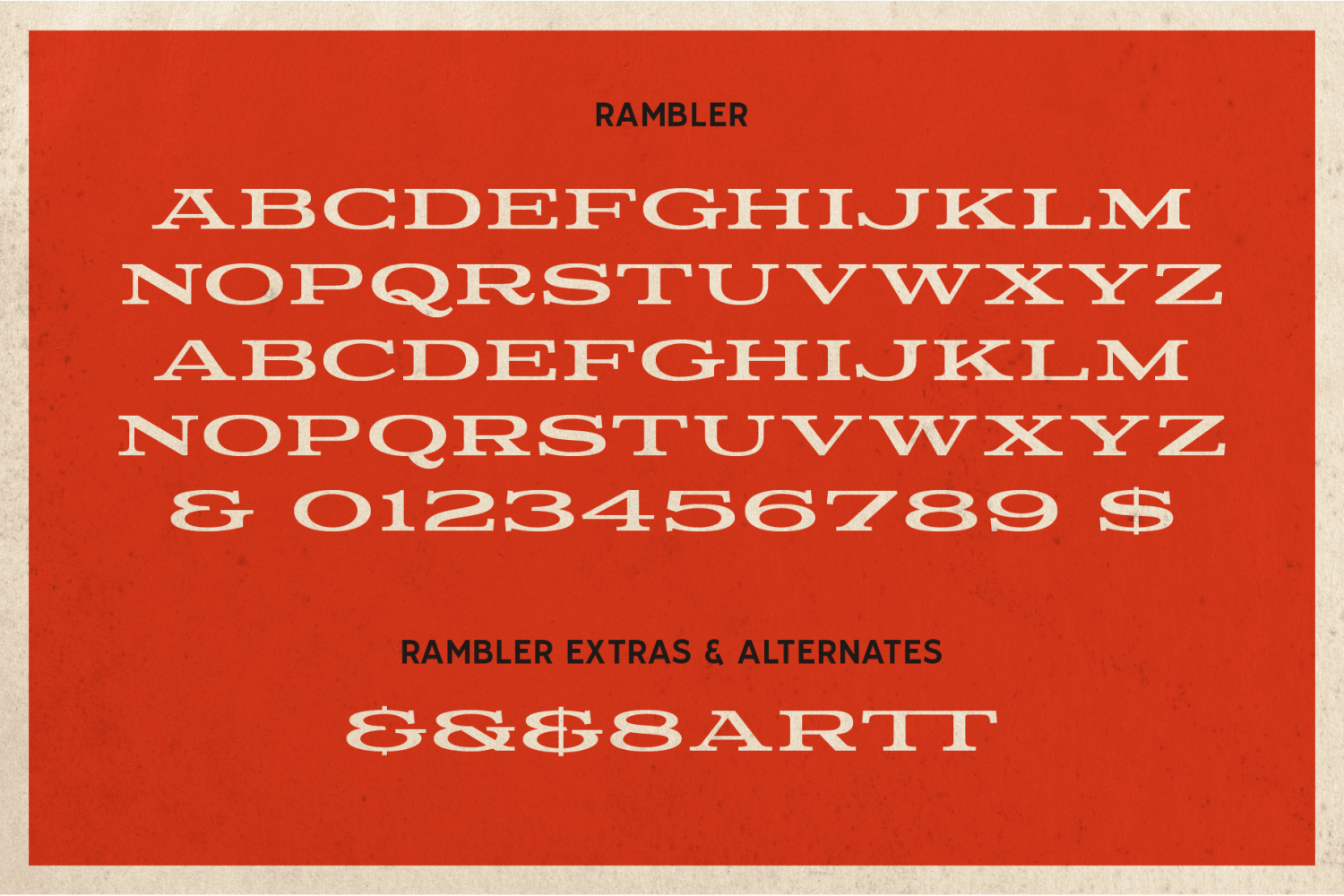 Rambler Font Family Poster