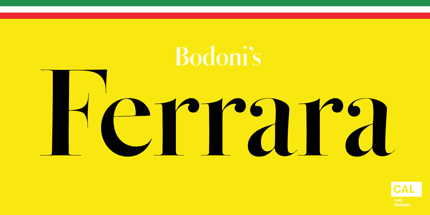 Bodoni Ferrara Font Poster #1