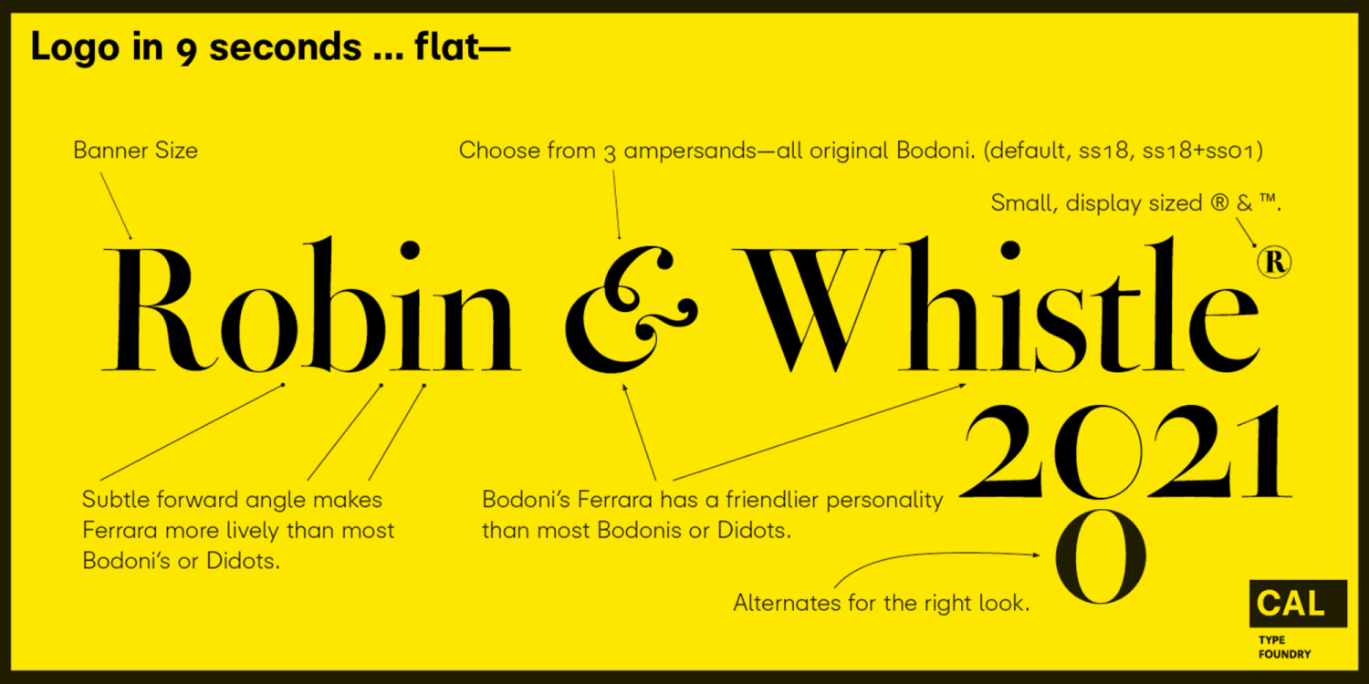 Bodoni Ferrara Font Poster #1