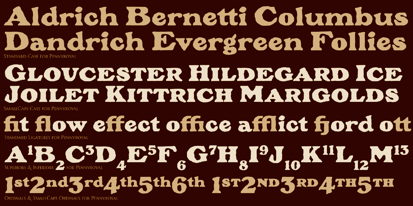 Pennyroyal Font Poster #1