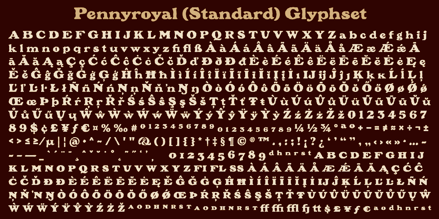 Pennyroyal Font Poster #1
