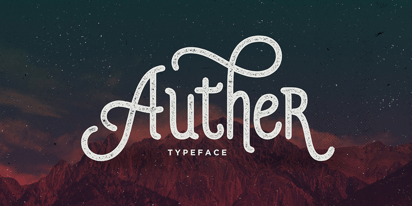 Auther Typeface Font Poster #1