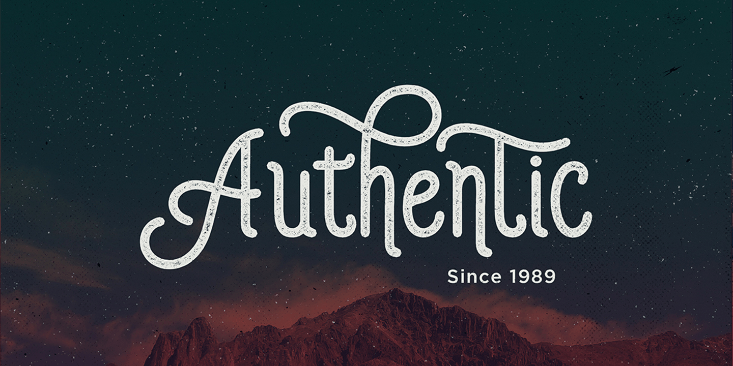 Auther Typeface Font Poster #4