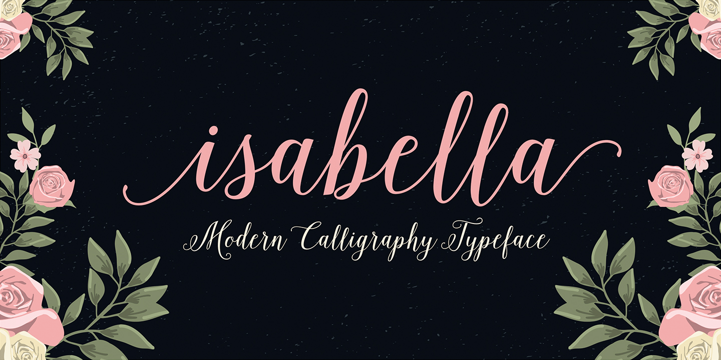 Isabella Script Font Poster #1