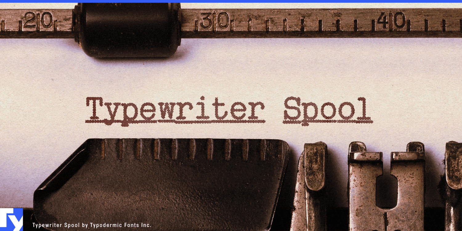 Typewriter Spool Font Poster #1