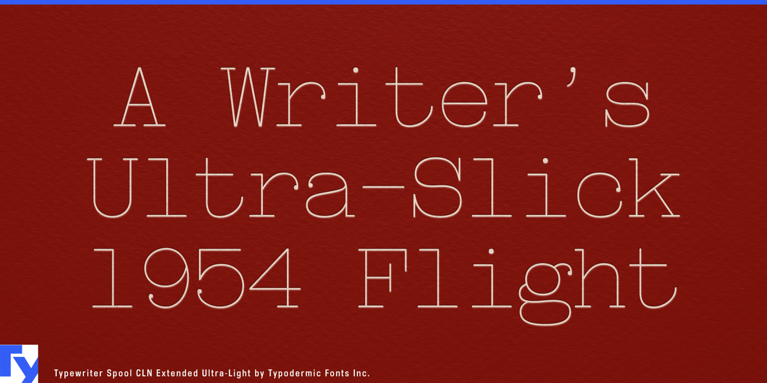 Typewriter Spool Font Poster #1
