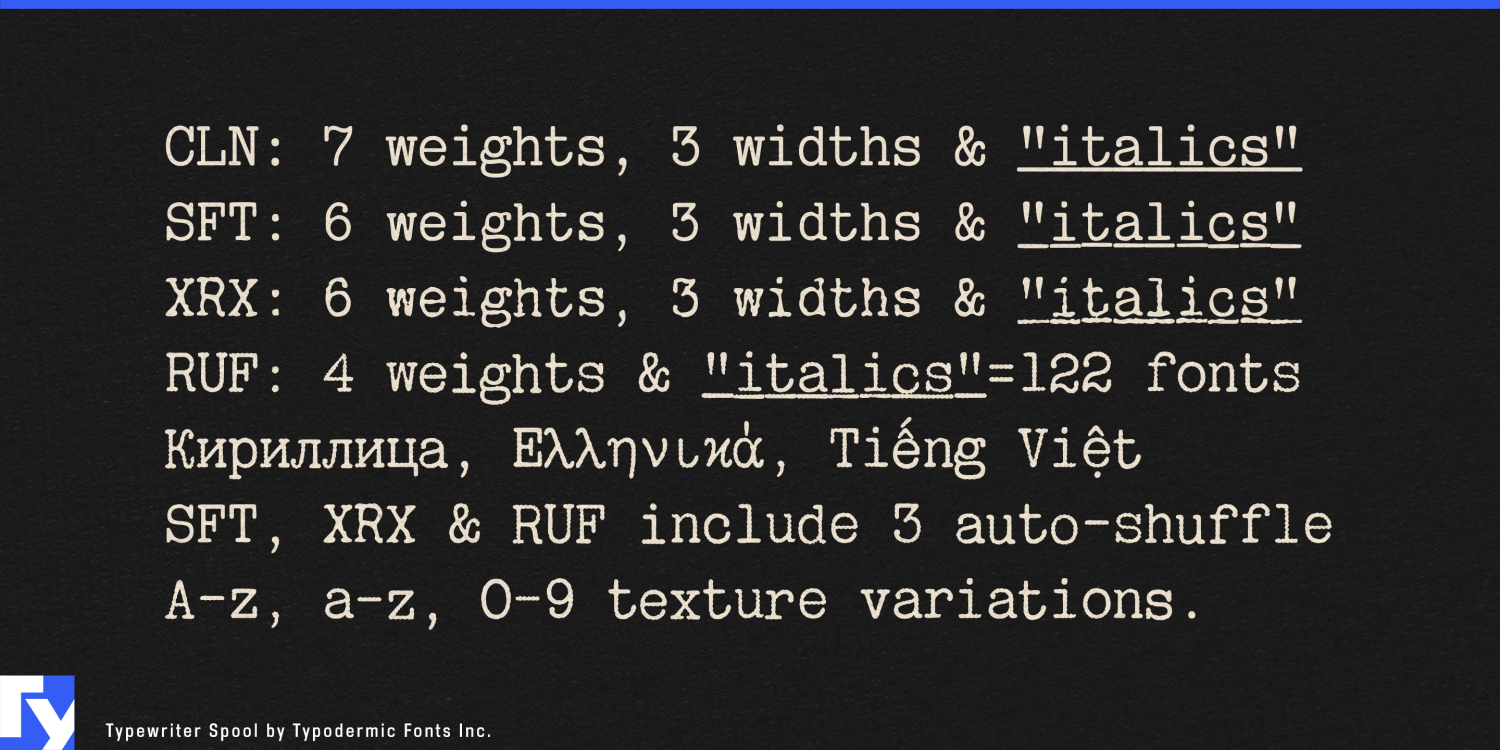 Typewriter Spool Font Poster #1