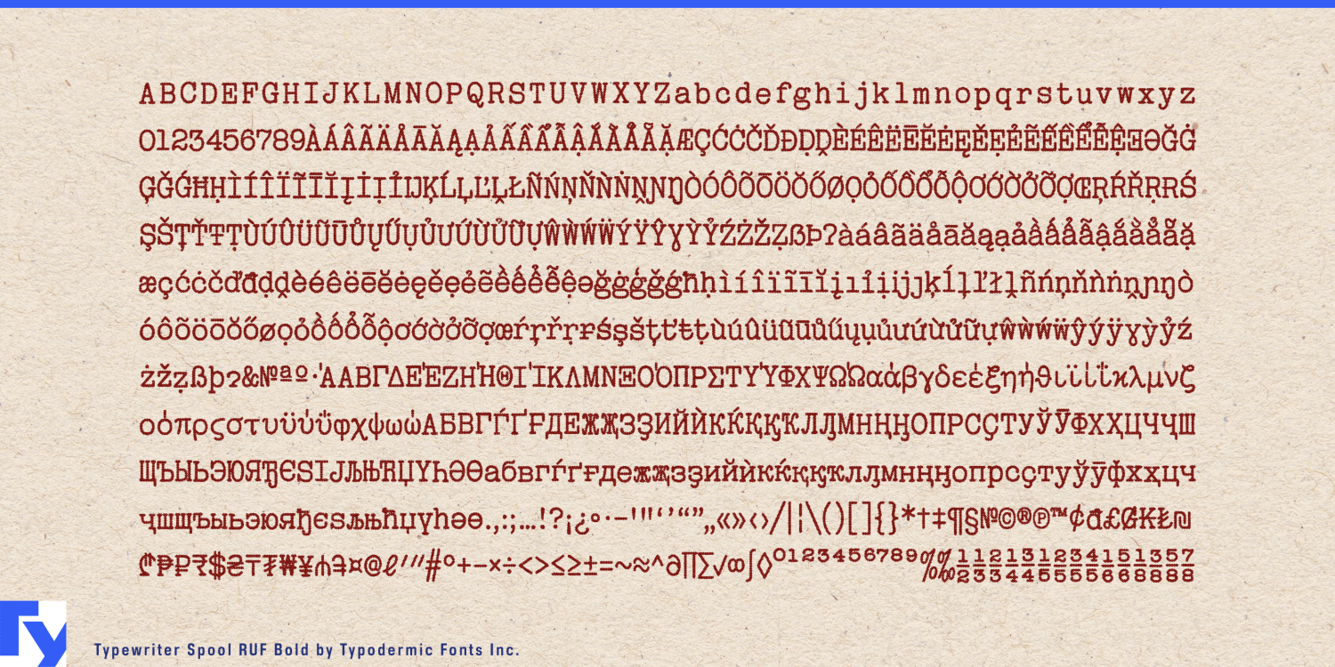 Typewriter Spool Font Poster #1