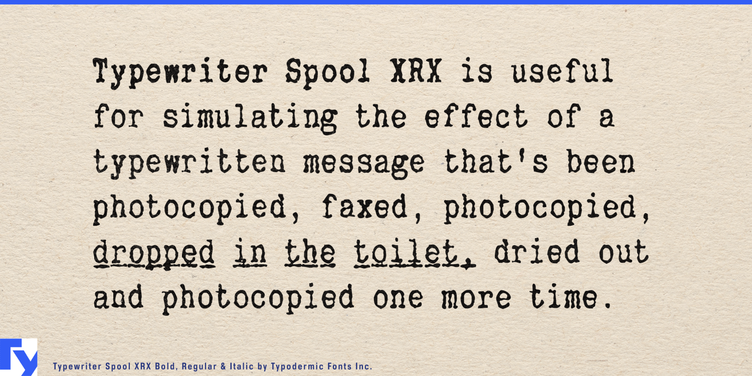Typewriter Spool Font Poster #1