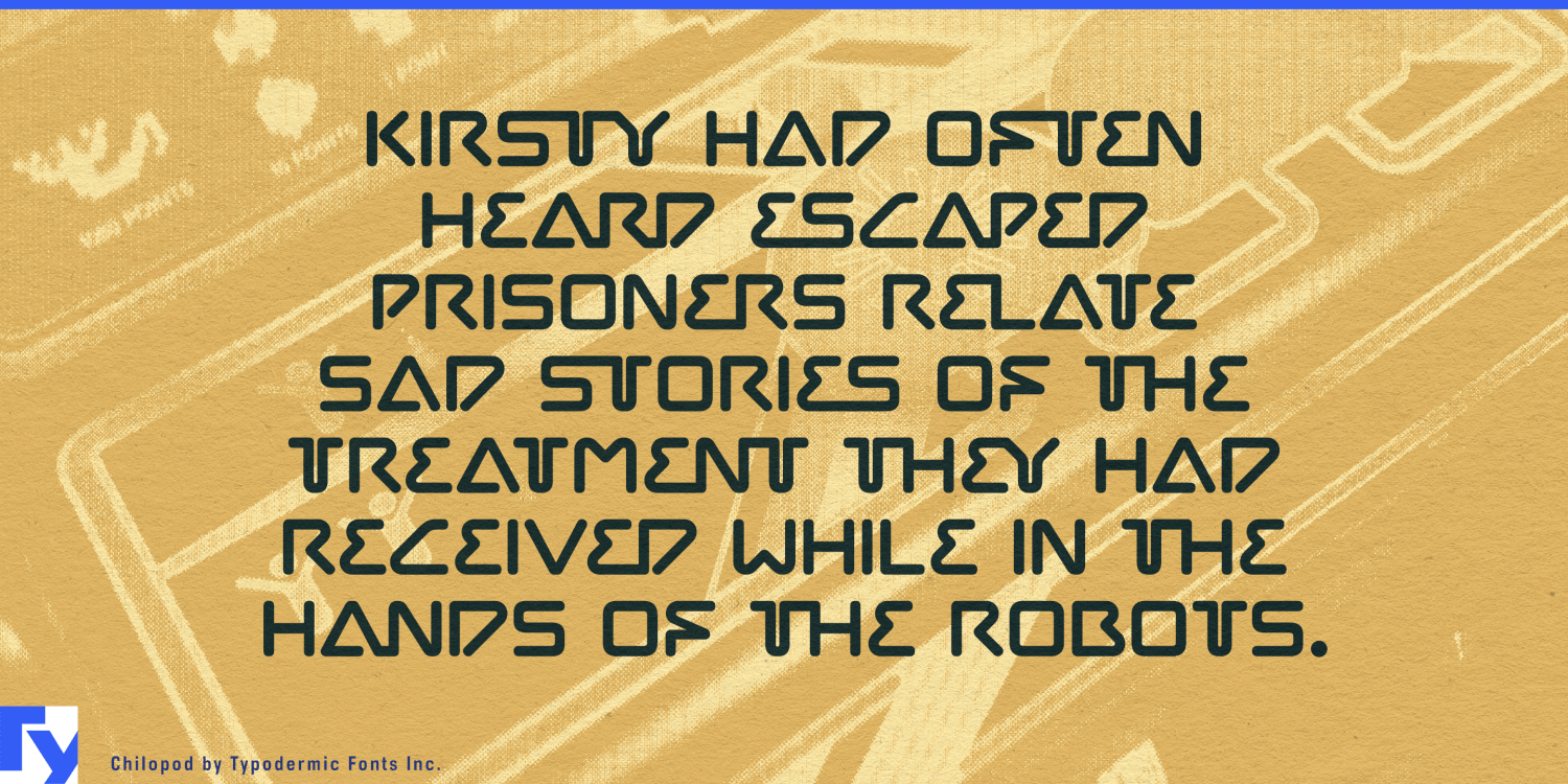 Chilopod Font Poster #1