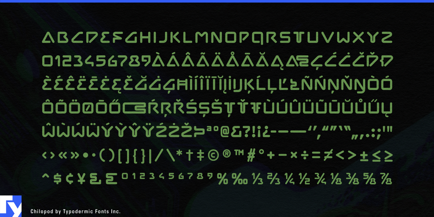 Chilopod Font Poster #1