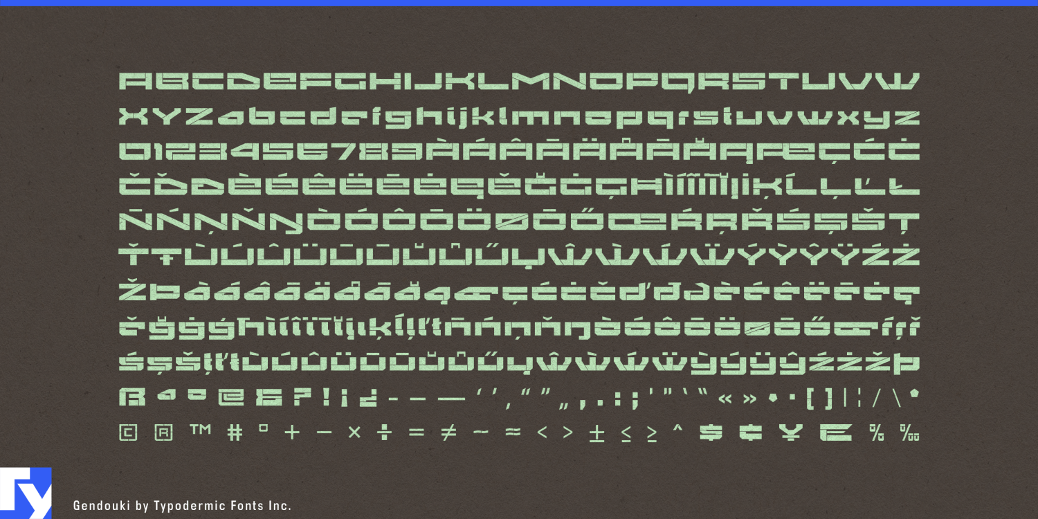 Gendouki Font Poster #1