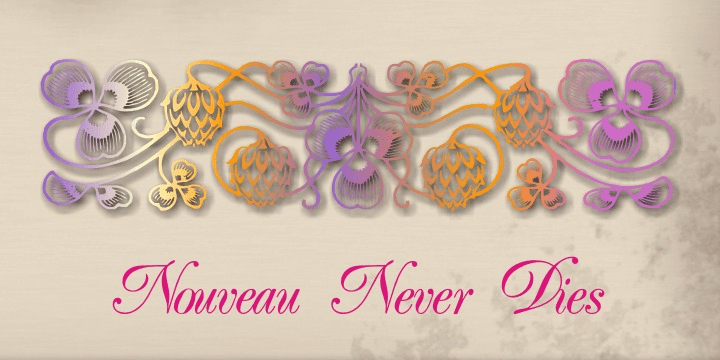 Nouveau Never Dies Font Family Poster