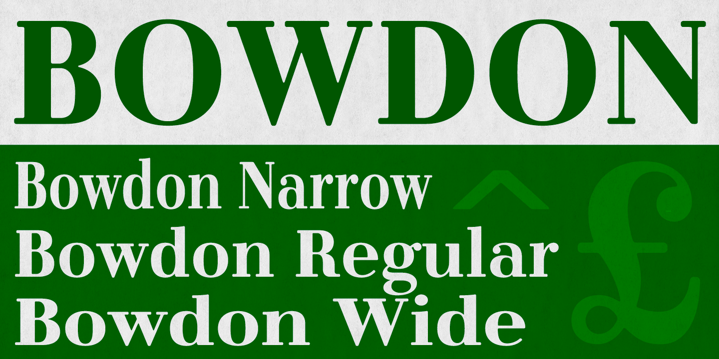 Bowdon Font Poster #1