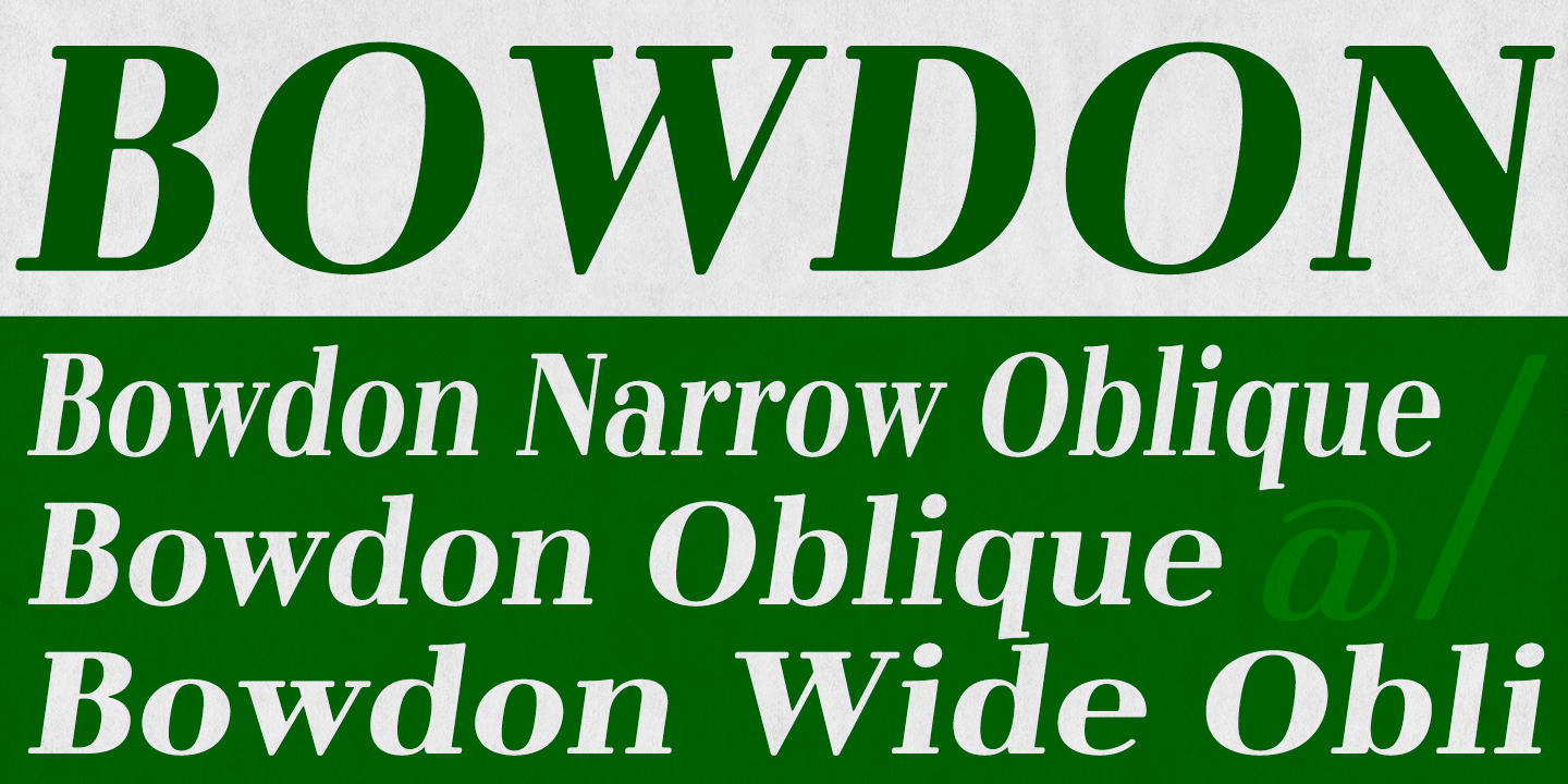 Bowdon Font Poster #1