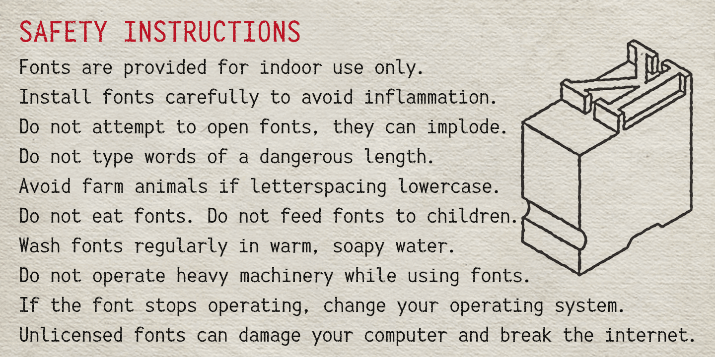 IckyTicket Mono Font Poster #1