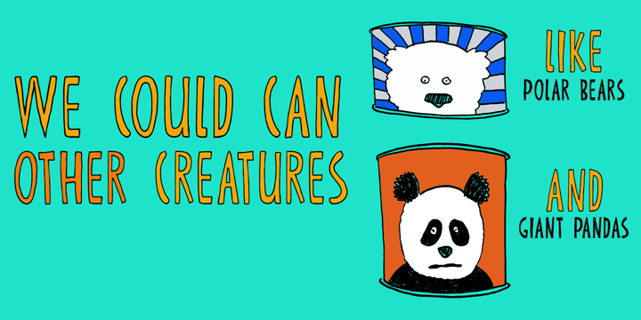 Canned Whale Font Poster #1