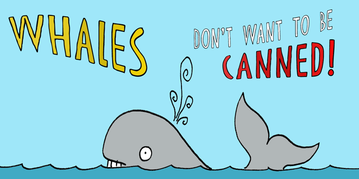 Canned Whale Font Poster #1