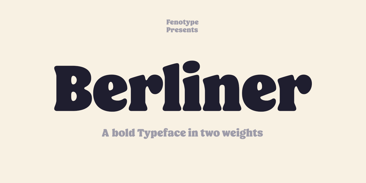 Berliner Font Family Poster