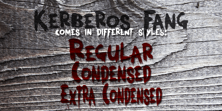 Kerberos Fang Font Poster #1