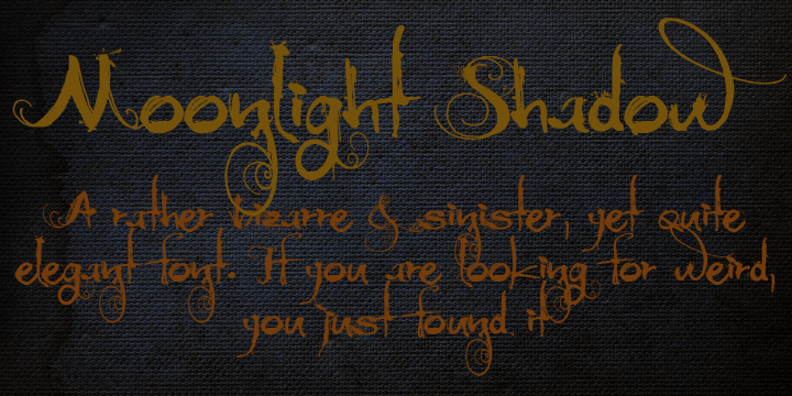 Moonlight Shadow Font Poster #1
