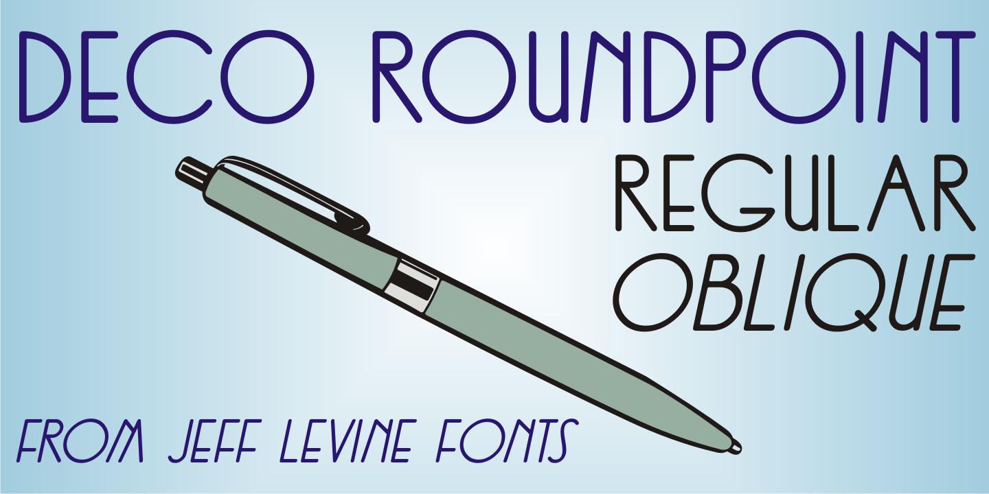 Deco Roundpoint Font Family Poster