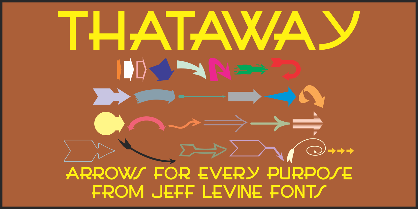 Thataway Font Poster