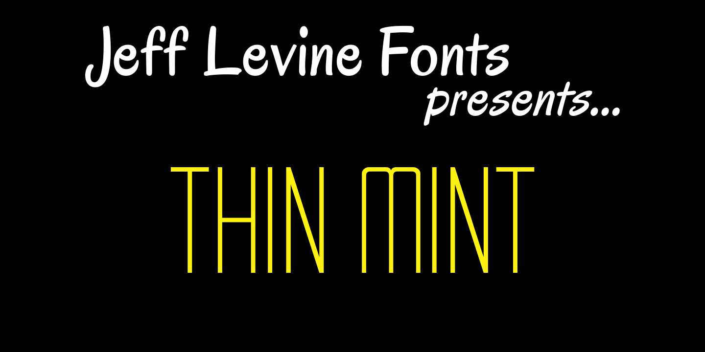 Thin Mint Font Poster #1
