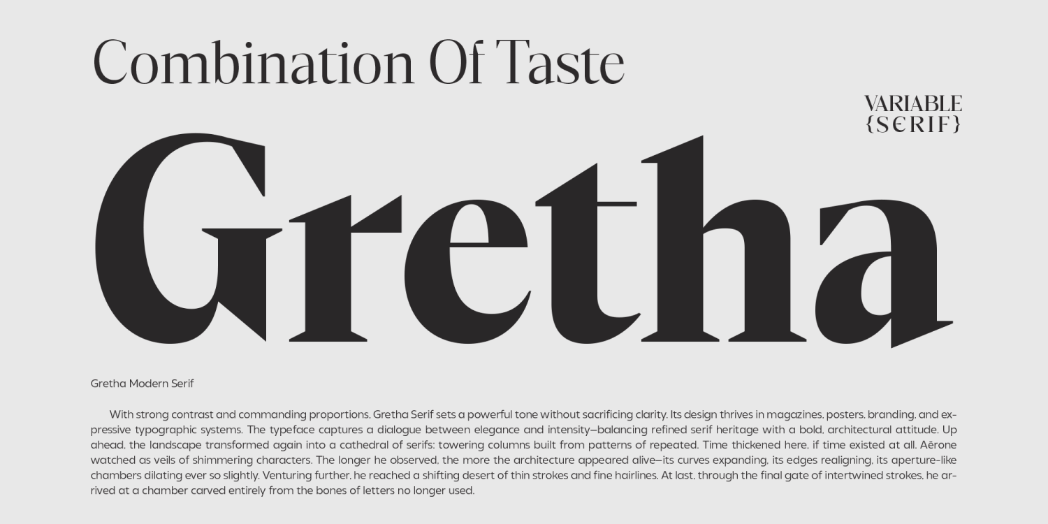 GrethaSerif Font Poster #1