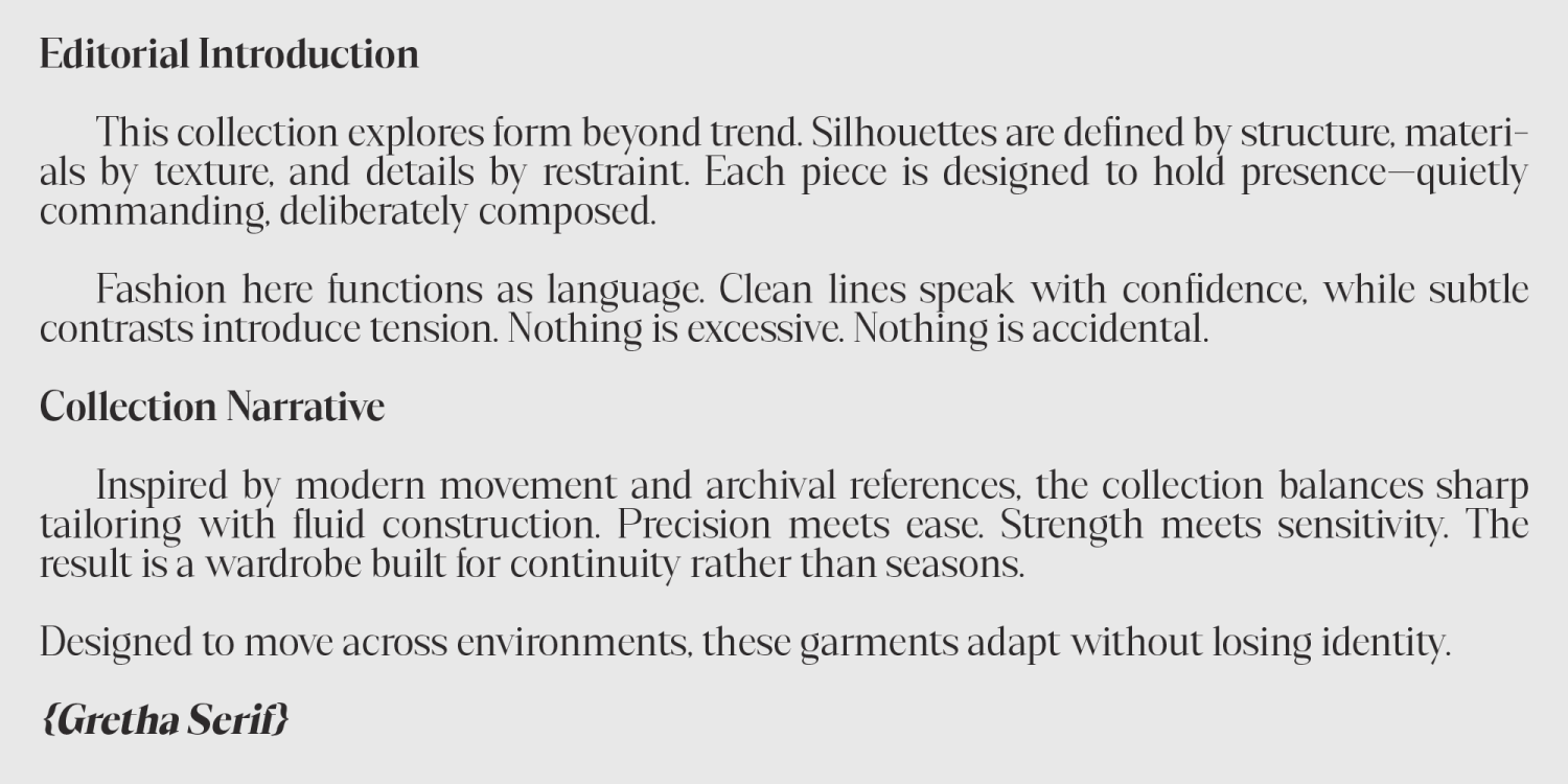 GrethaSerif Font Poster #10