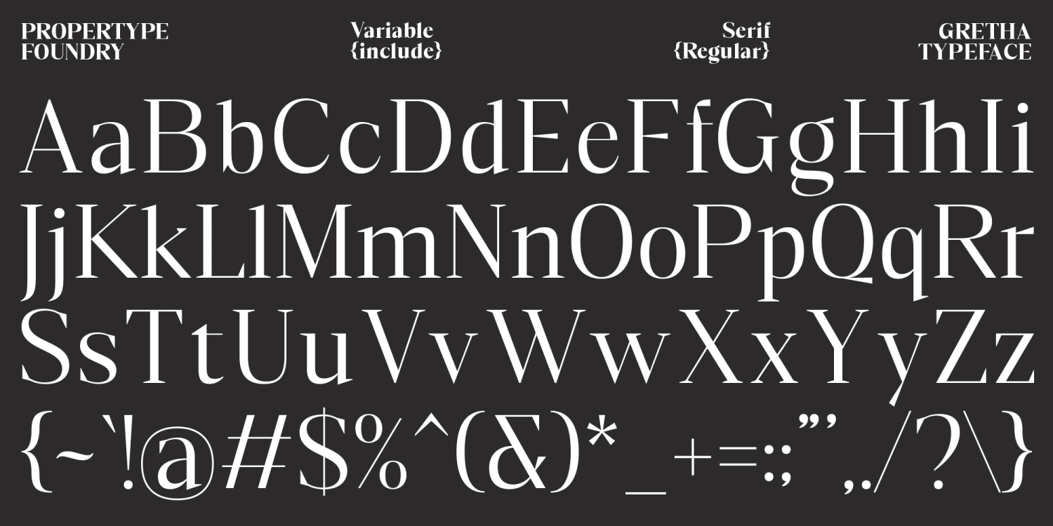 GrethaSerif Font Poster #14