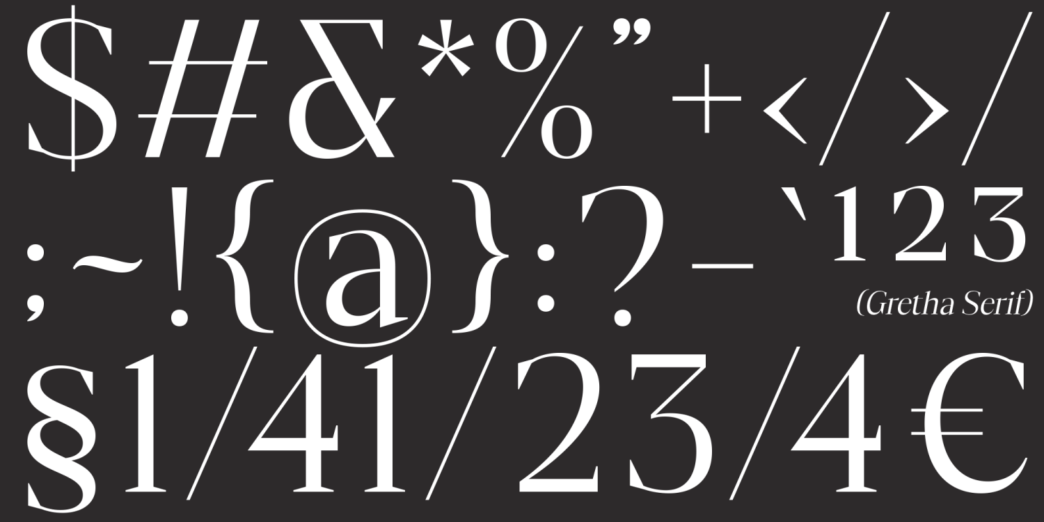GrethaSerif Font Poster #2