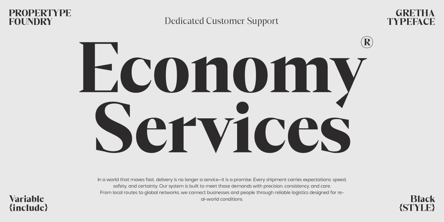 Gretha Serif Font Family Poster