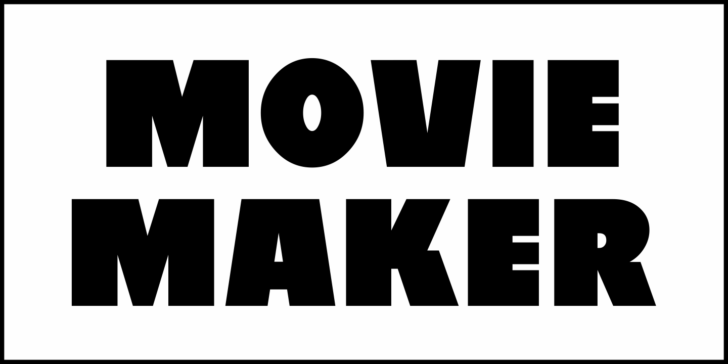 Movie Maker Font Poster #2
