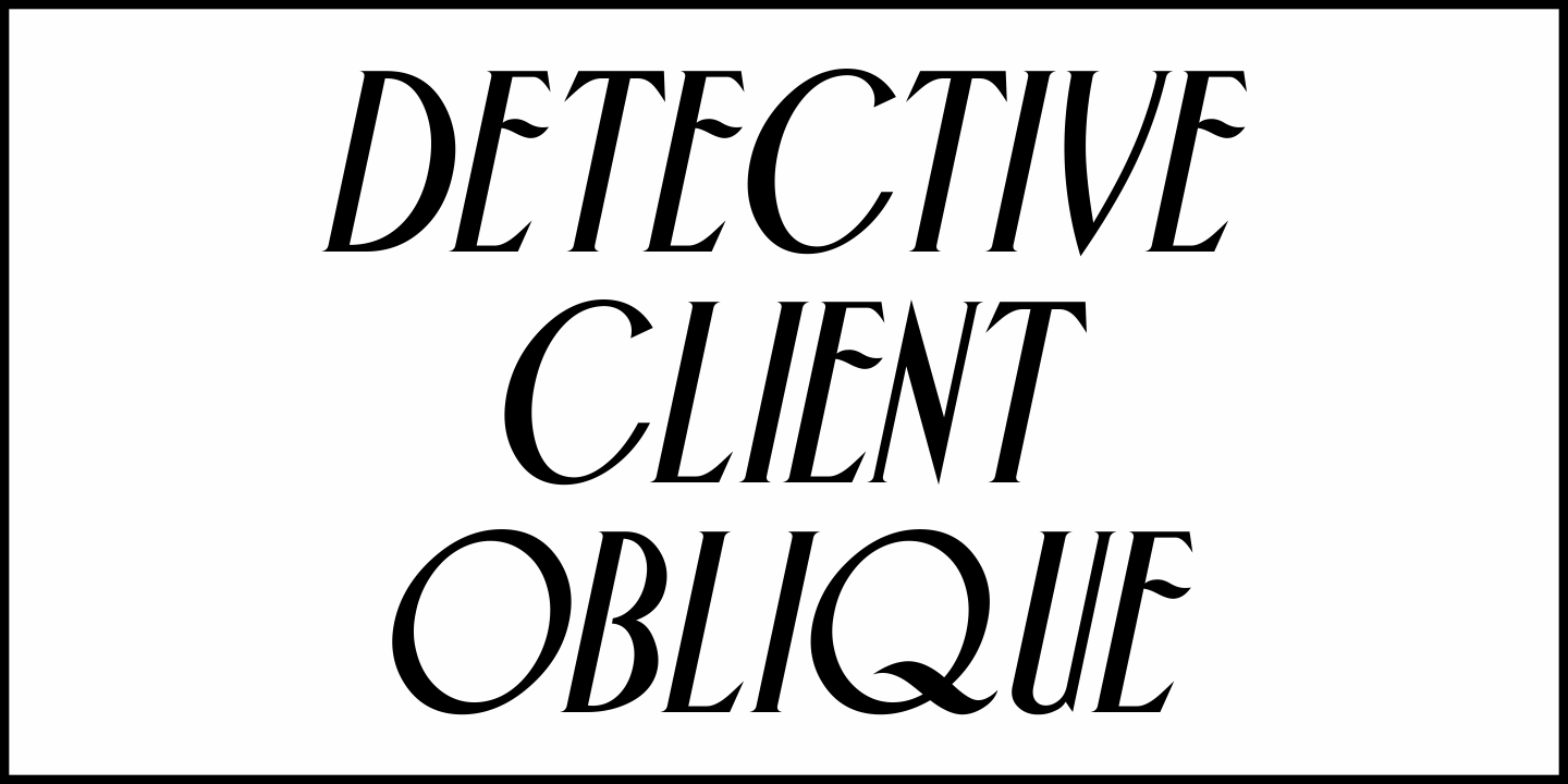 Detective Client Font Poster #1
