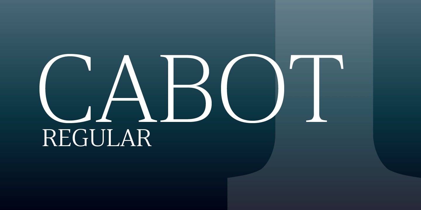 Cabot Regular Font Poster #1