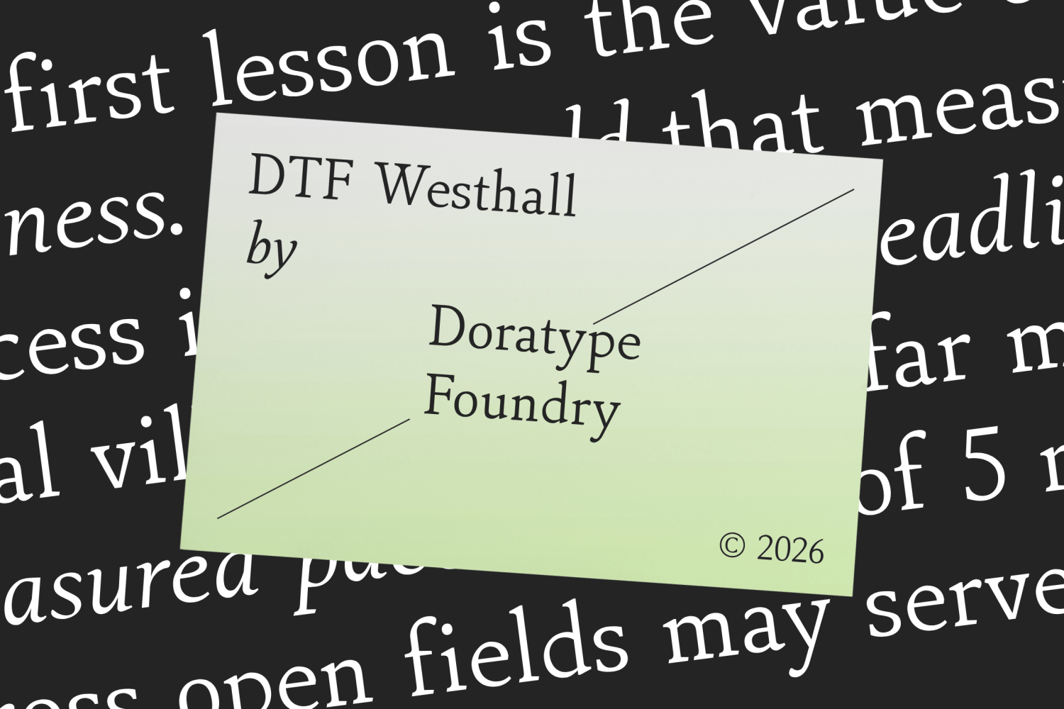 Westhall Font Poster #5