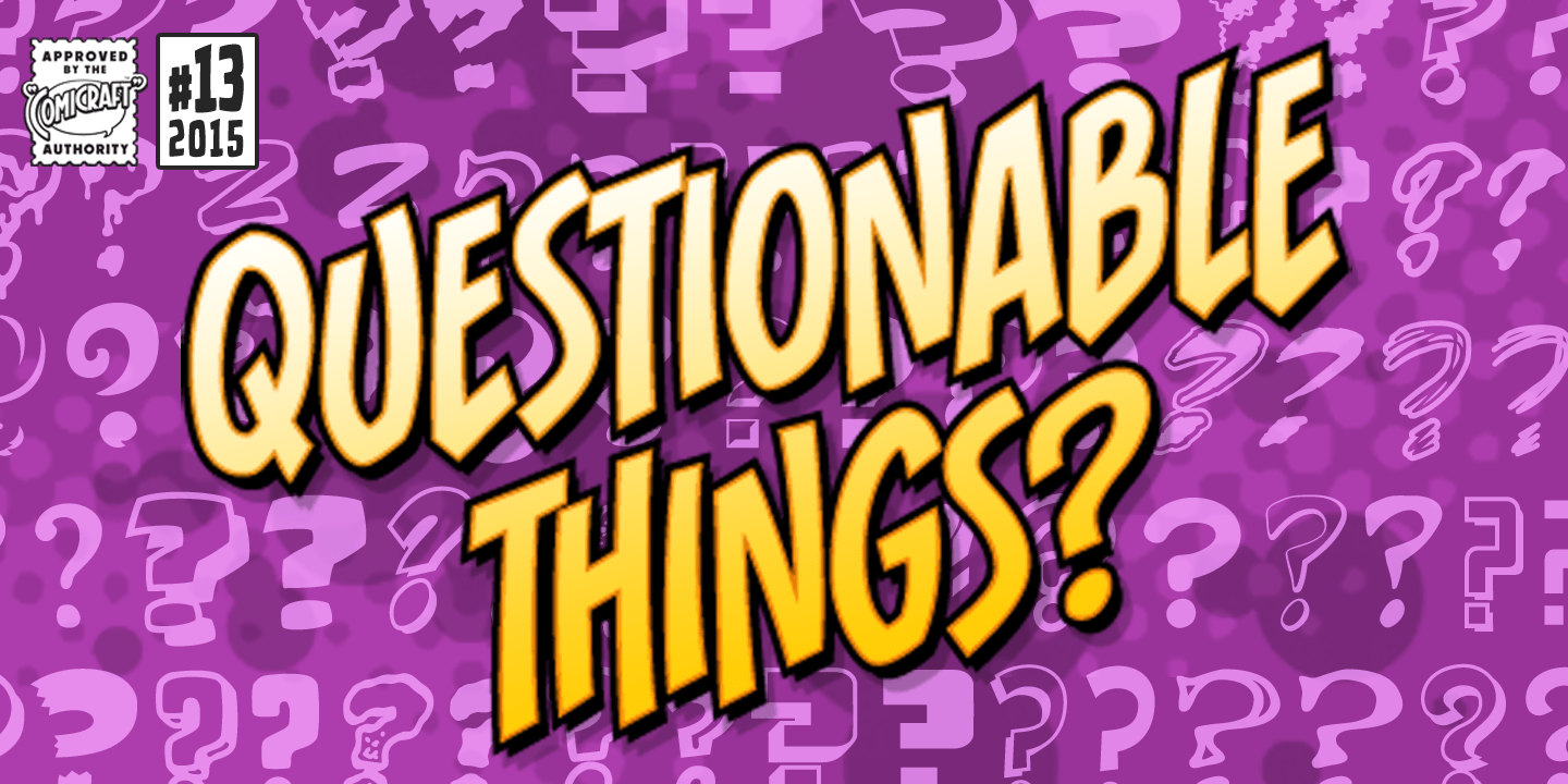Questionable Things Font Poster