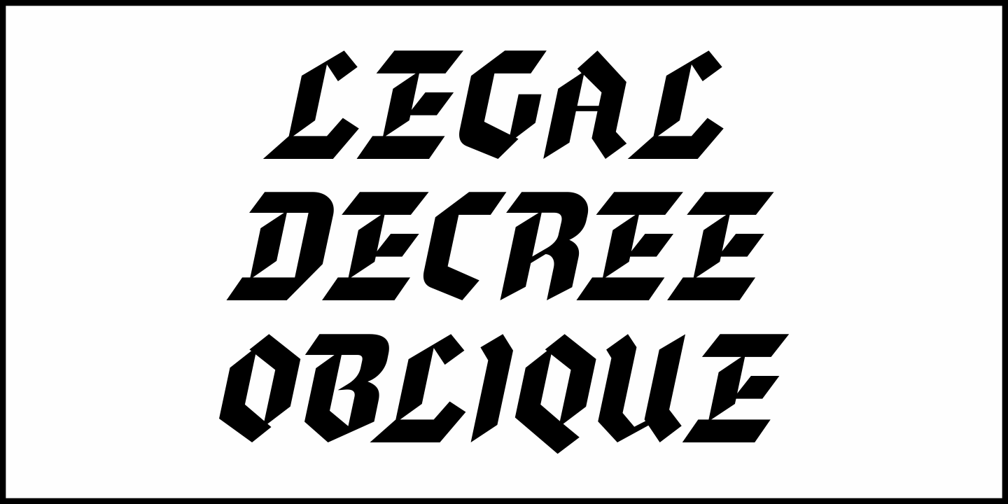 Legal Decree Font Poster #1