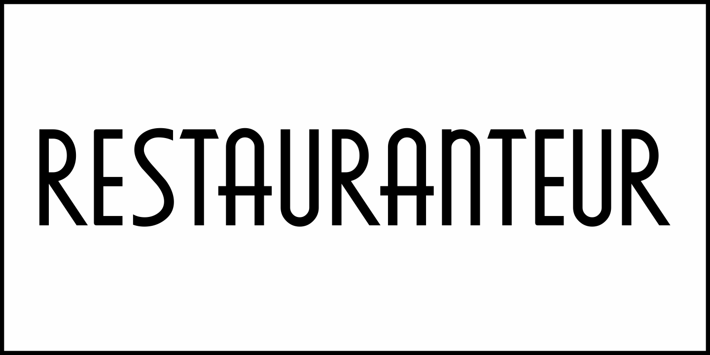 Restauranteur Font Poster #2