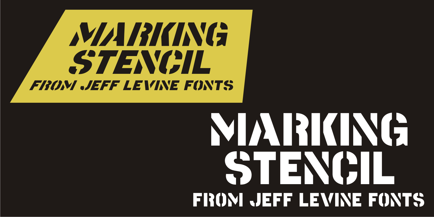 Marking Stencil Font Poster #1