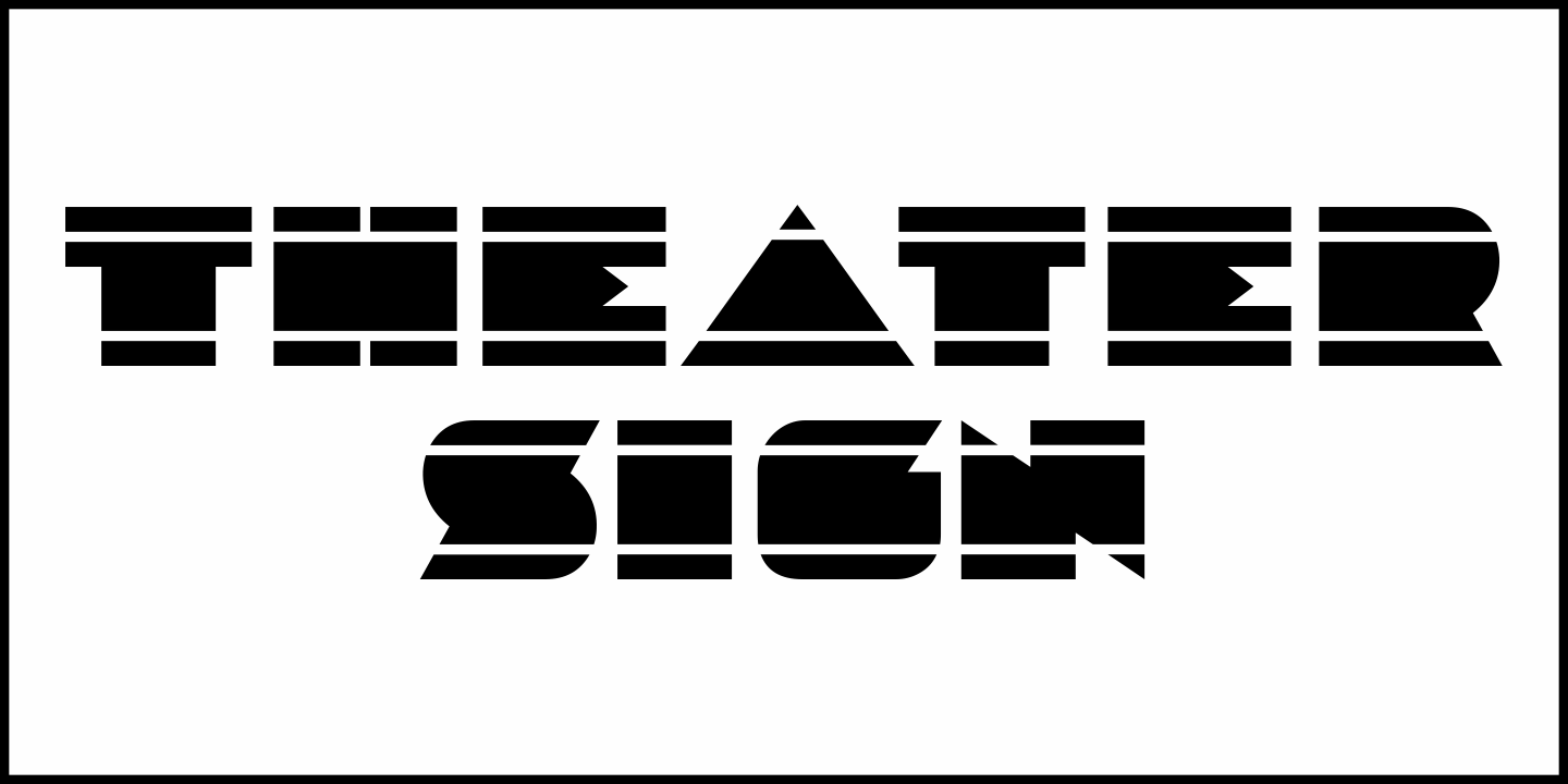 Theater Sign Font Poster #1