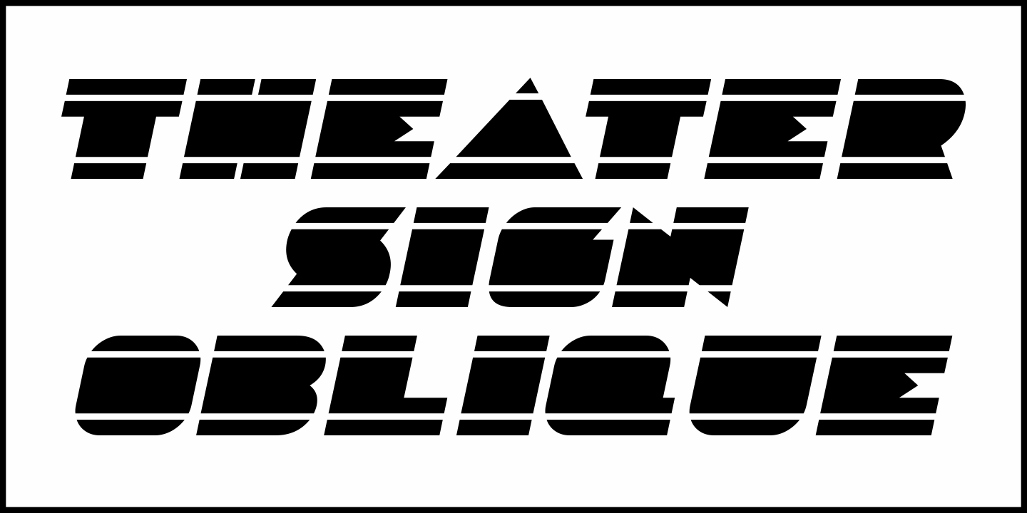 Theater Sign Font Poster #1